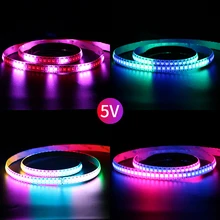 DC5V WS2812B 30/60/144 светодиодов/m Smartled пикселей RGB индивидуально адресуемых светодиодные полосы светильник черный/белый печатных плат IC WS2812 полосы