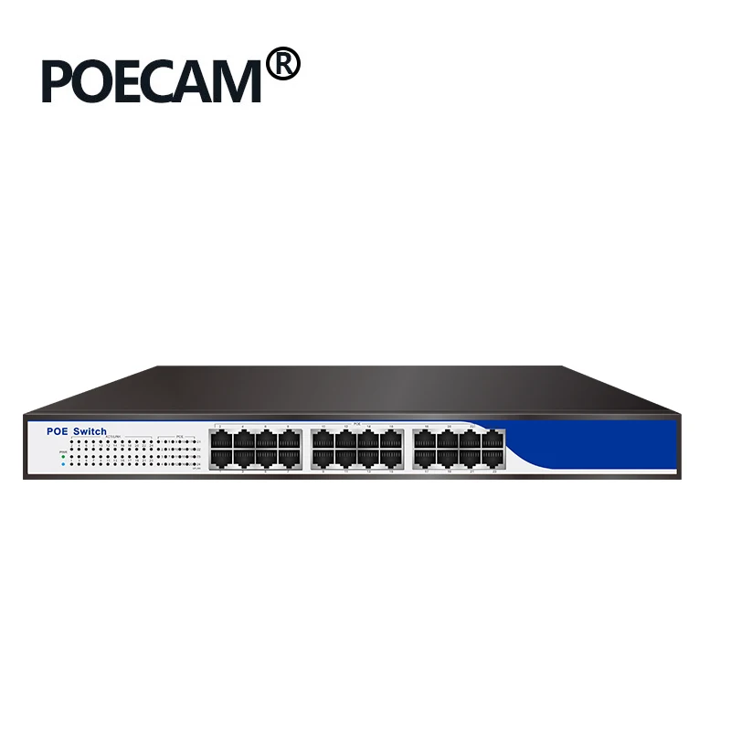 В общей сложности Мощность 250 w IEEE802.3af 24 портовый коммутатор с портами poe власть
