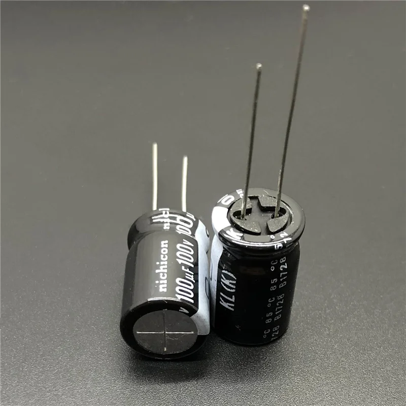 10 шт 100 мкФ 100V NICHICON KL 12,5x20 мм 100V100uF низкий ток утечки алюминиевый электролитический конденсатор