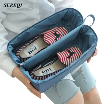 

SEREQI High Quality Fashion Portable Travel Shoes Storage Bag Drawer Divider Pouch Underware Bra Sock Storage Box Organizers