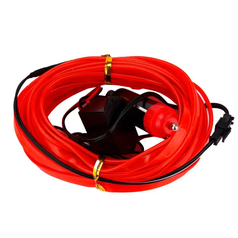 

Car-styling Led EL Wire Tube Rope Flexible Neon Glow Car Party Decor Light 12V controller jn28A