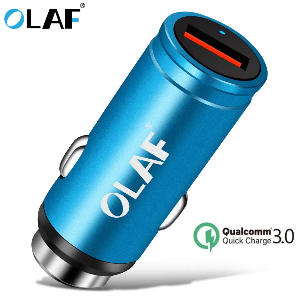 OLAF Quick Charge 3.0 Car Charger For iPhone X 5V 3A GPS Auto Tablets Charger Travel Adapter For Samsung Mobile Phone Chargers