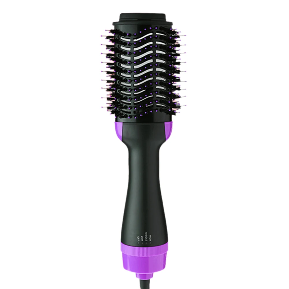 Одношаговый фен для волос и объем, манками Салон Горячие воздушные лопасти щетка для укладки генератор отрицательных ионов выпрямитель для волос бигуди - Цвет: Purple
