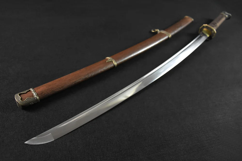 Full Tang Japanese Samurai Saber Sword 1060 high Carbon Steel Real Katana Sharp Edge Can Cut Bamboo