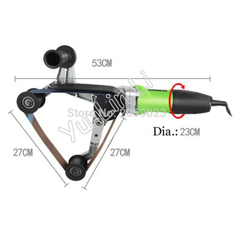 110 V/220 V трубный ремень шлифовальный полировщик портативный полировальный станок для нержавеющей стали для обработки труб Полировальный Инструмент
