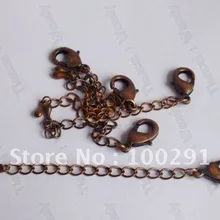 500 шт античная медь 5 см удлинитель звено цепи с 12 мм Омаров застежки для ювелирных изделий без никеля и свинца