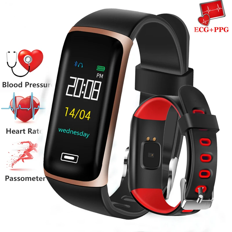 

2019 Men Women Smart Watch Waterproof Fitness Bluetooth Smart Digital Watch Heart Rate Monitor Watch Vibrating Call Reminder+Box