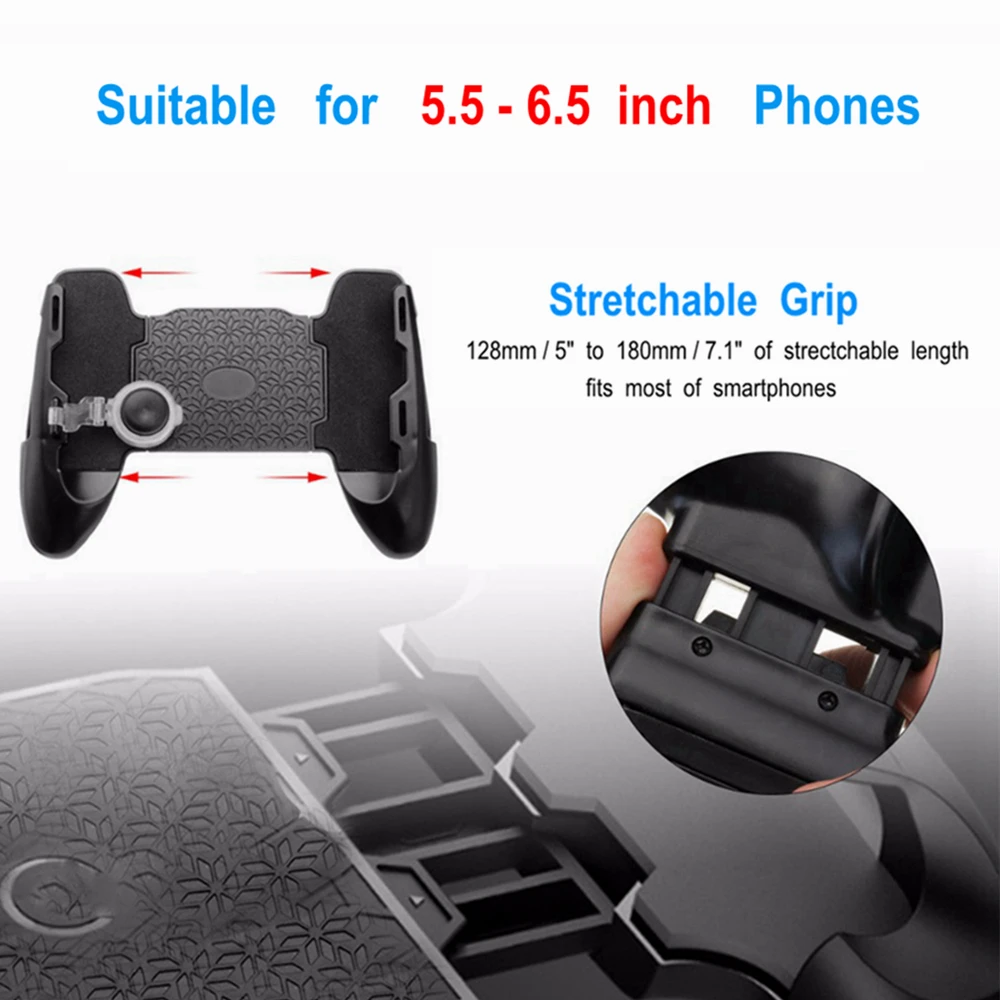 for iPhone Android Phone PUBG Mobile Controller Game Pad Joystick L1 R1 Triggers PUGB Mobile Gamepad Free Fire L1R1 Joystick V3