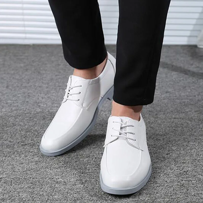 boda blanco zapatos para hombres tamaño grande 39 48 cuero auténtico