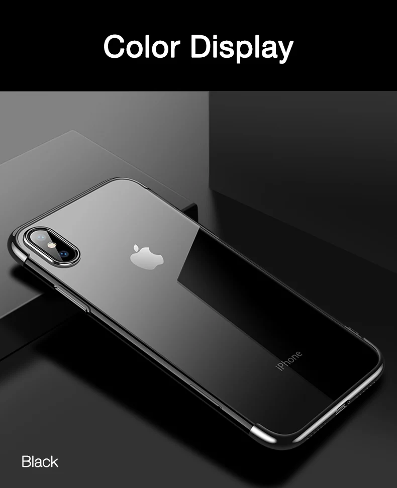 CAFELE Case for iPhone XS Max Silicone Color Plating Case Cover Transparent Backing Soft TPU Phone Cover for New iPhone XSMax (12)