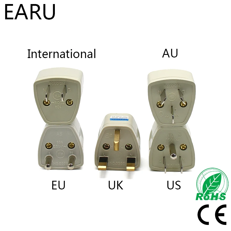 

1PC Universal US UK AU To EU Plug USA To Euro Europe Travel Wall AC Power Charger Outlet Adapter Converter 2 Round Pin Socket