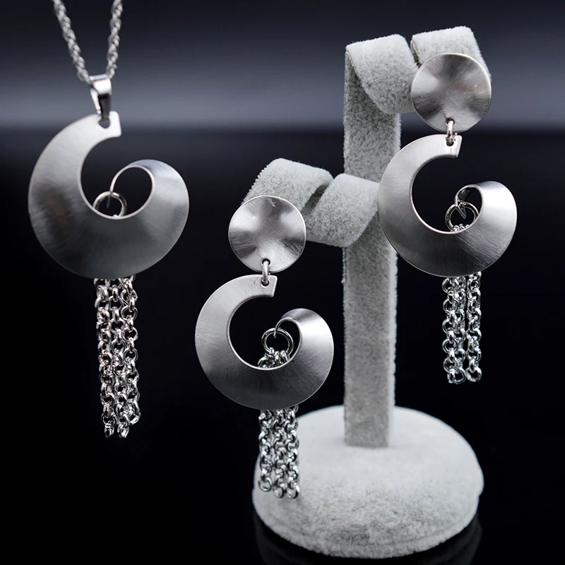 Sunny Jewelry милый романтический ювелирный набор с кисточками колье серьги кулон для