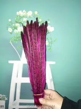 

wholesale! 100pcs / natural rose pheasant tail feathers 27-35 cm / 11-14 inch pheasant feather clothing accessories
