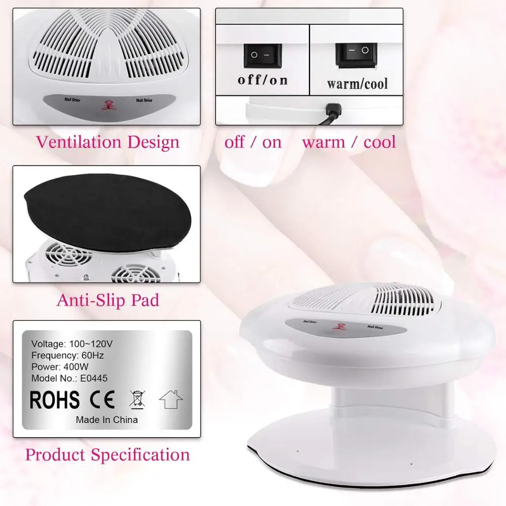 Сушилка для ногтей Makartt Air 400 Вт рук и ног|nail polish dryer fan|polish dryernail |