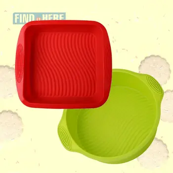 

Cake Mould Baking Pan Round & Square Shape Silicone Cake Pans NON-STICK Bakeware Springform Cake Tray Pie Pizza Pan