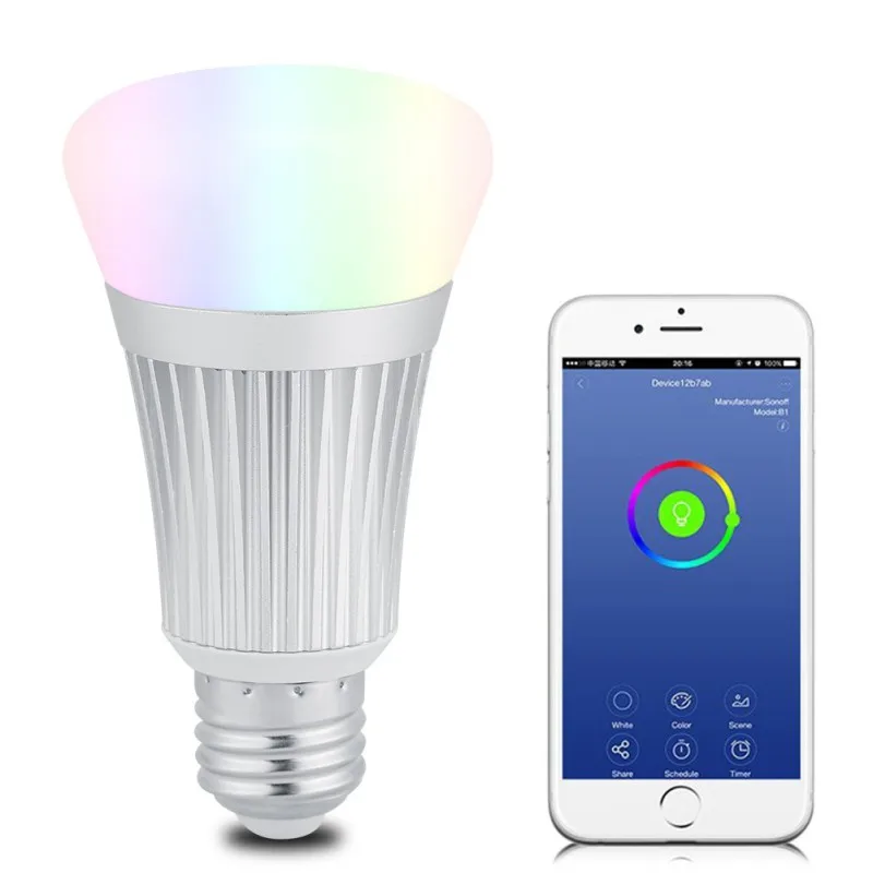 Wi Fi Smart LED Light Bulb Dimmable 60W Equivalent(7W) Smartphone ... Wi Fi Smart LED Light Bulb Dimmable 60W Equivalent(7W) Smartphone ...