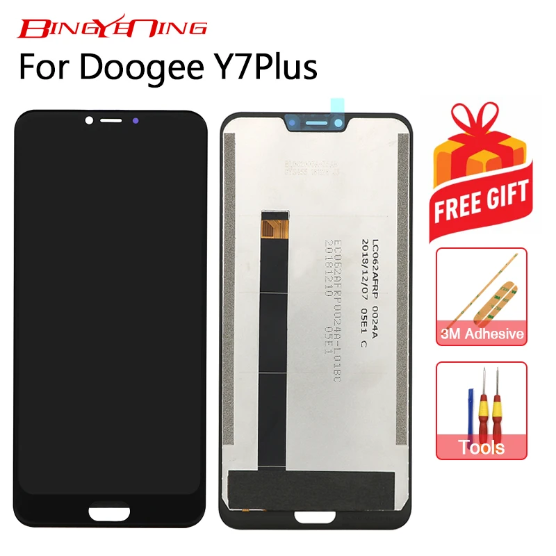 

BingYeNing New Original For Doogee Y7 Plus Touch Screen+2246x1080 LCD Display Assembly Replacement