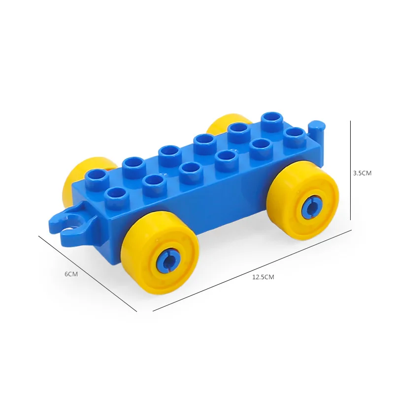Автомобильный трек наборы кирпичи железная дорога большой Железнодорожный строительный блок трейлер аксессуар для трека DIY Детская Игрушка совместима с Duploed автомобиль подарок - Цвет: B-12