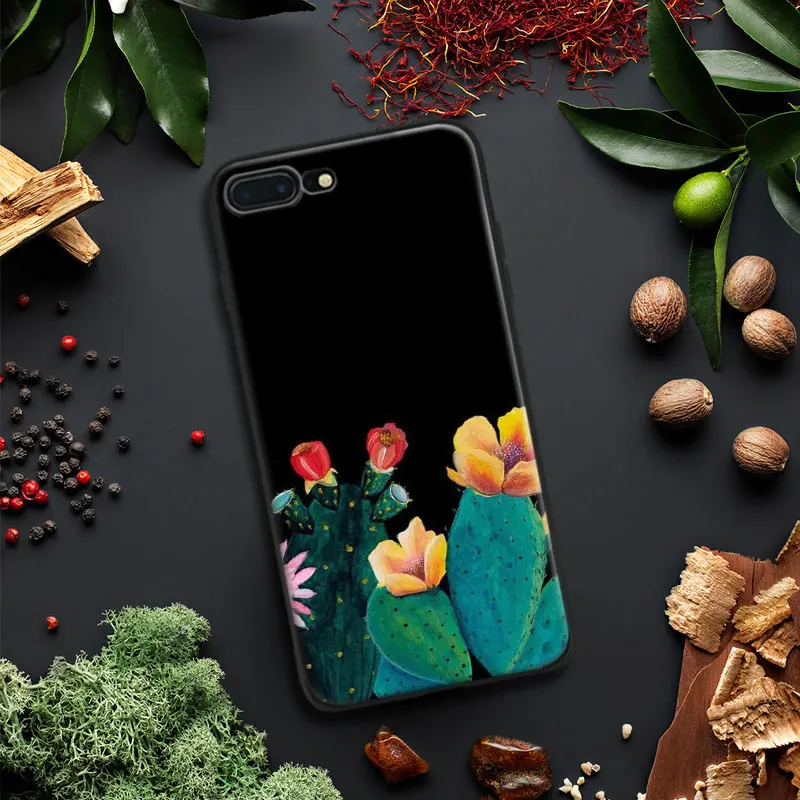 

Succulents Cacti Floral Tropica Plants Beautiful Tpu Soft Silicone Phone Case Shell For Apple IPhone 5 5s SE 6 6s 7 8 Plus X 10