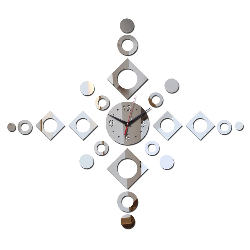Новинка года реального кварцевые Гостиная Современные настенные часы horloge DIY 3d акриловые зеркало наклейки дома Decora