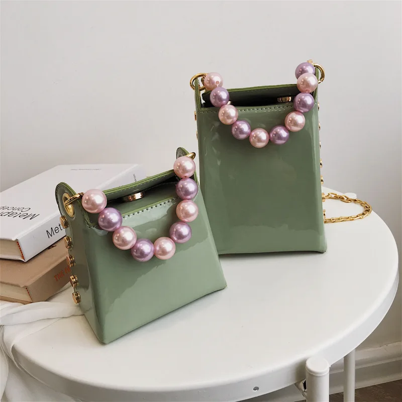 

Pearl Handle Bag Crossbody Bags For Women Luxury Handbags Women Bags Designer Bolsa Feminina De Couro PU Leather Bag