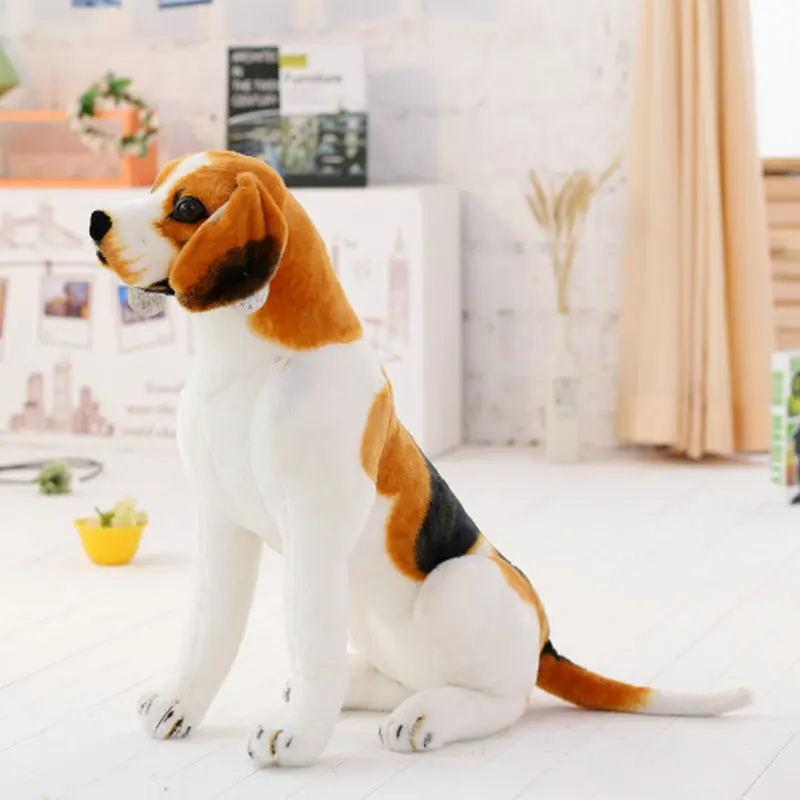 A Dog Гигантский Большой размер Бигль собака игрушка реалистичные мягкие животные собака плюшевые игрушки подарок для детей домашний декор Pet Store Prmotion талисман - Цвет: A Dog