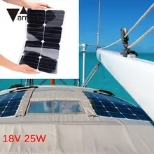 amzdeal 18V 25W Solar Panel Bank Flexible Car Vehicle Auto Solar Energy Battery Panel Board For Outdoor Travelling Power Supply