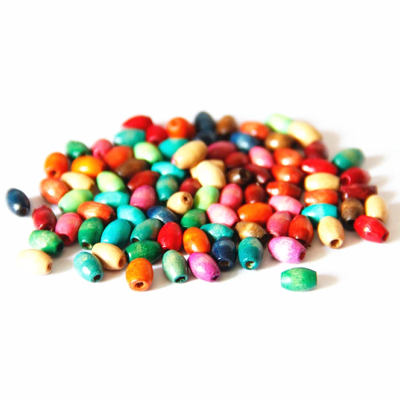

8*6mm Oval Small wooden beads Loose beads DIY Jewelry Making Jewelry accessories wholesale 50 pcs