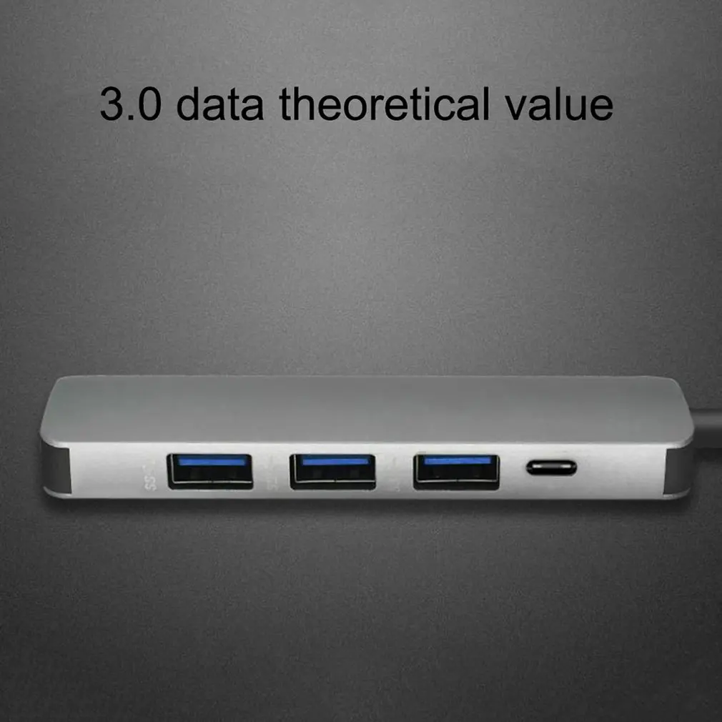 5 в 1 USB C концентратор USB-C до 3,0 концентратор Thunderbolt 3 адаптер для MacBook samsung Galaxy S9/S8 huawei P20 Pro type C usb-хаб