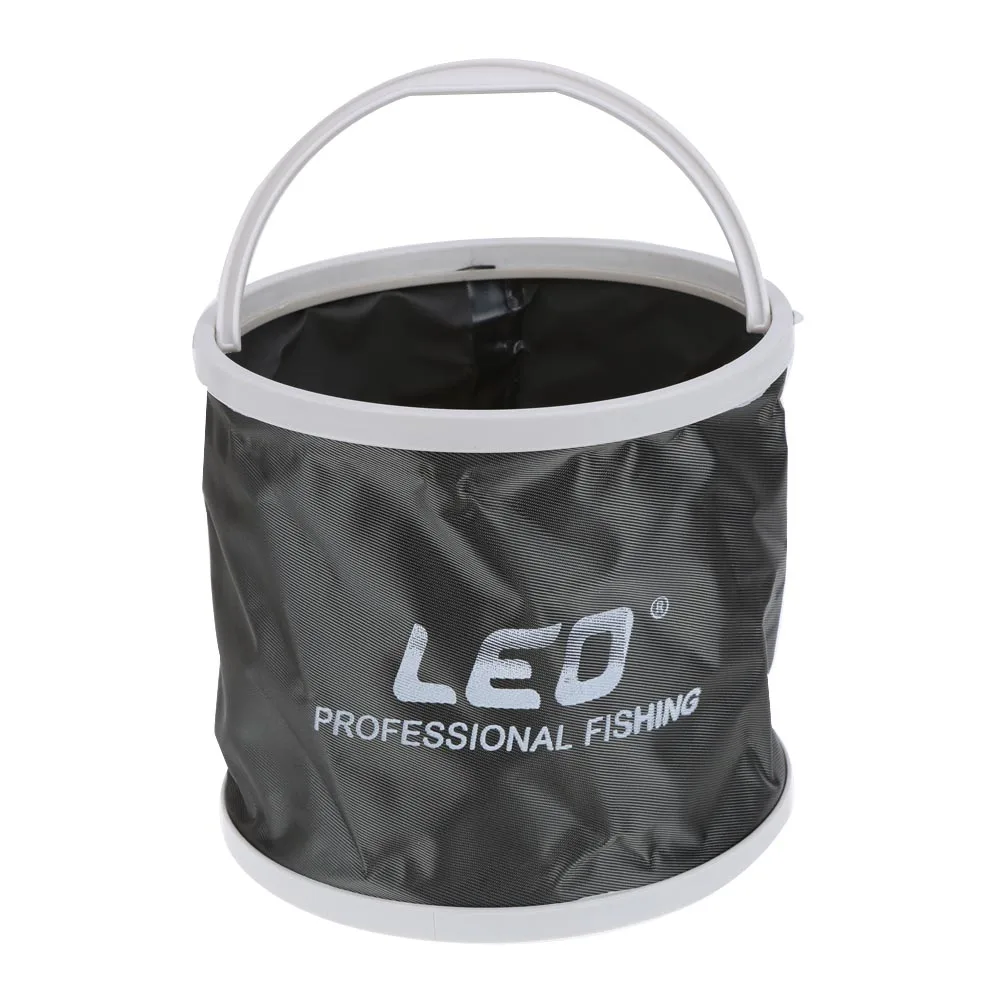 LEO Outdoor Bucket Lightweight Fishing Canvas Folding Bucket Portable