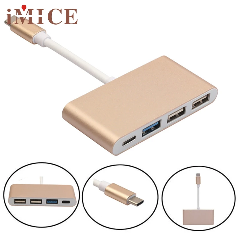 Del золотой цвет Type C к и 3 USB порта концентратор адаптер для нового Macbook Google Aug 01|usb