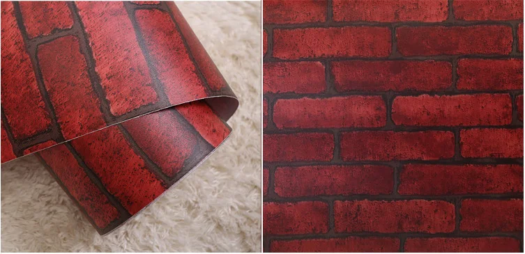 Retro brick pattern self-adhesive wallpaper self-adhesive wall paper bedroom room adhesive decorative stickers color film paste