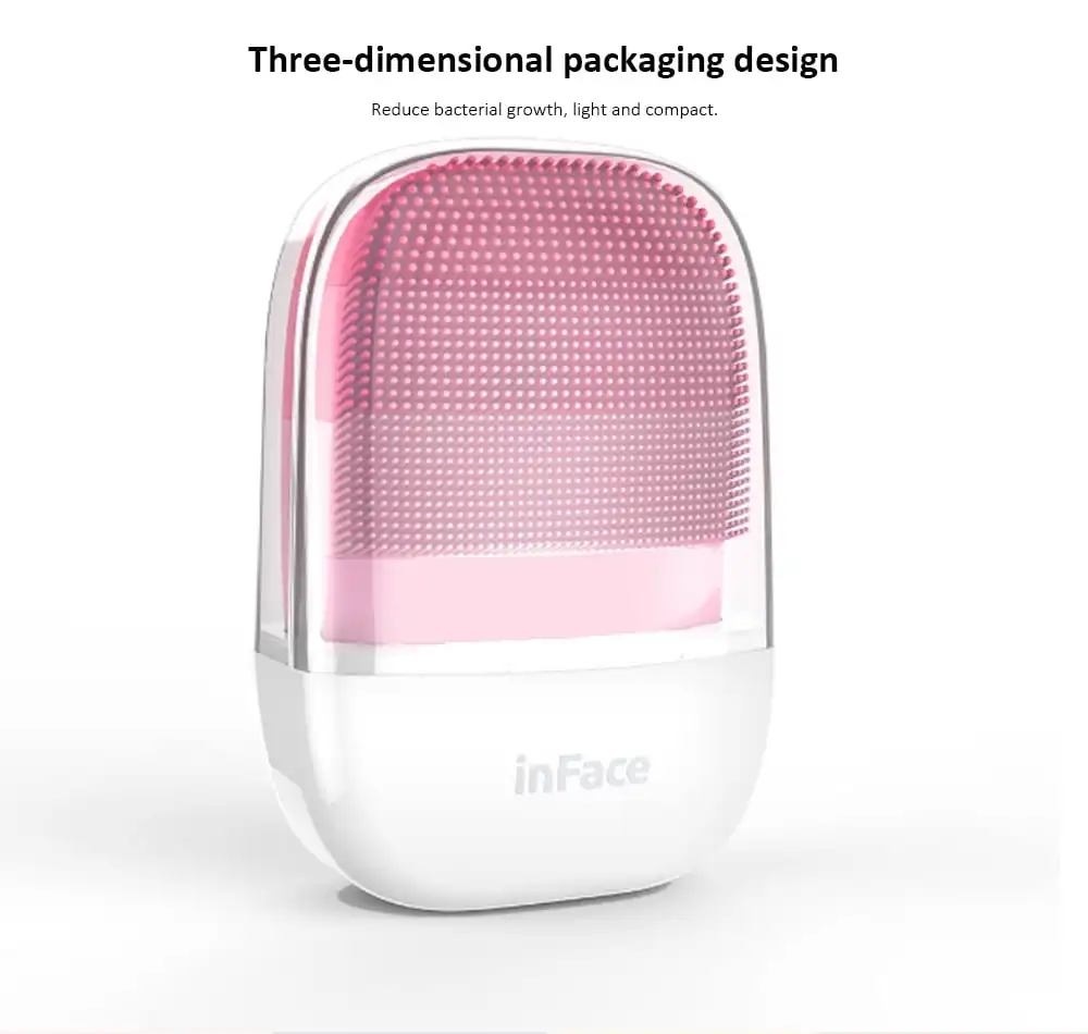 inFace MS - 2000 Adjustable Waterproof Electric Sonic Silicone Facial Cleansing Brush from Xiaomi youpin- Dark Gray