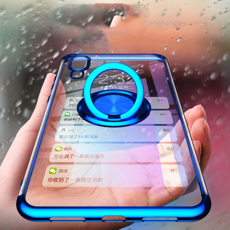 Case for Huawei P30 Pro Lite P20 Nova 4e 4 3e Mate 20 10 P Smart 2019 Honor V20 V10 Magnet Stand Car Holder Transparent Cover