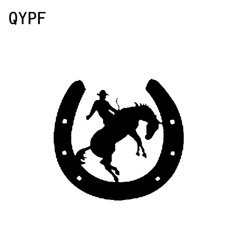 

QYPF 12.8*11.9CM Coolest Equestrian Sport Decor Vinyl Car Sticker Accessories C16-0930