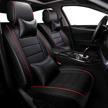 

WLMWL Universal Leather Car seat cover for SEAT LEON Toledo Ateca IBL exeo arona all model car styling accessories