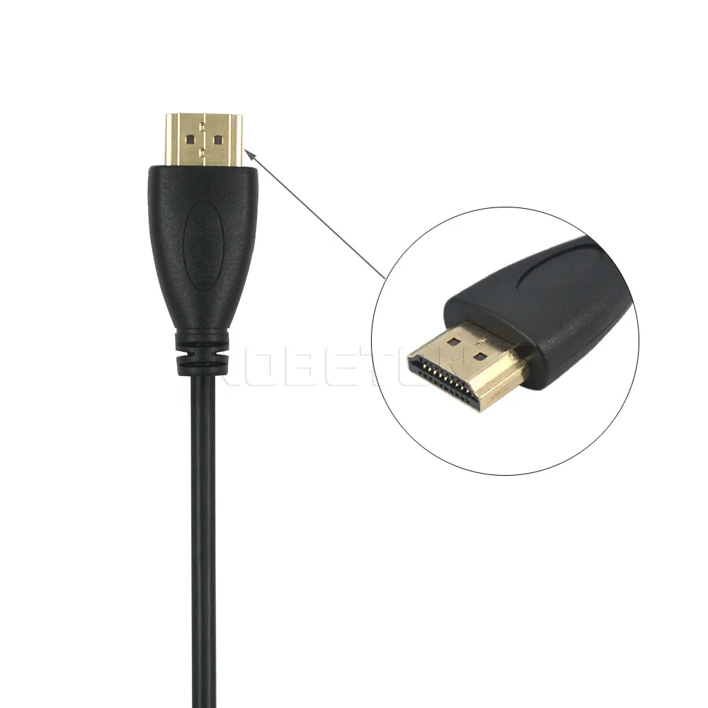 Kebidu 3 в 1 HDMI Mini HDMI Micro HDMI 1.5 м кабель V1.4 Gold адаптер для Xbox 360 PS3 HDTV 1080 P мобильного телефона Камера DV