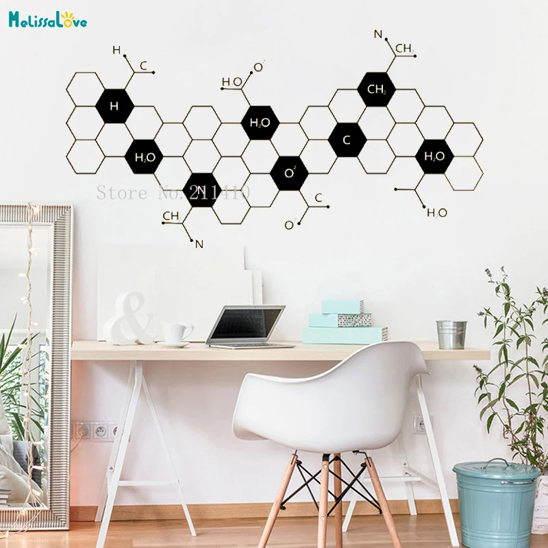 

Chemical Equation Science element Wall Sticker Study Home Decor For Kids Classroom and Laboratory Removable Murals YT831