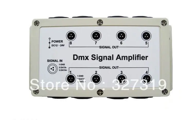 

DMX DMX512 8 Channel Output LED Controller Signal Amplifier Splitter Distributor