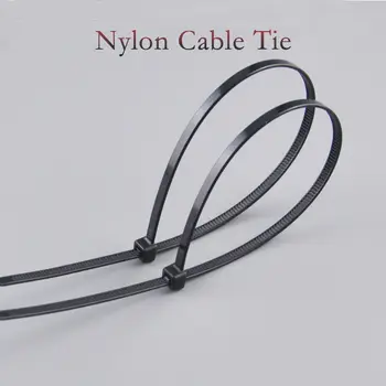 

100pcs Nylon Cable Ties 10*600 Nylon Drawstring Self-Locking Cable Zip Tie Fasten Wire Wrap Strap White Black