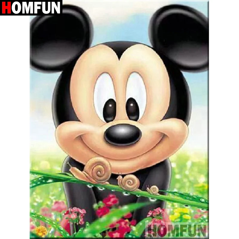 

HOMFUN Full Square/Round Drill 5D DIY Diamond Painting "Cartoon mouse" Embroidery Cross Stitch 5D Home Decor Gift A17791