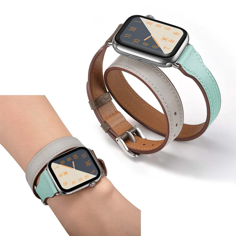 Роскошный ремешок из натуральной коровьей кожи для Apple IWatch 4 40 мм 44 спортивный