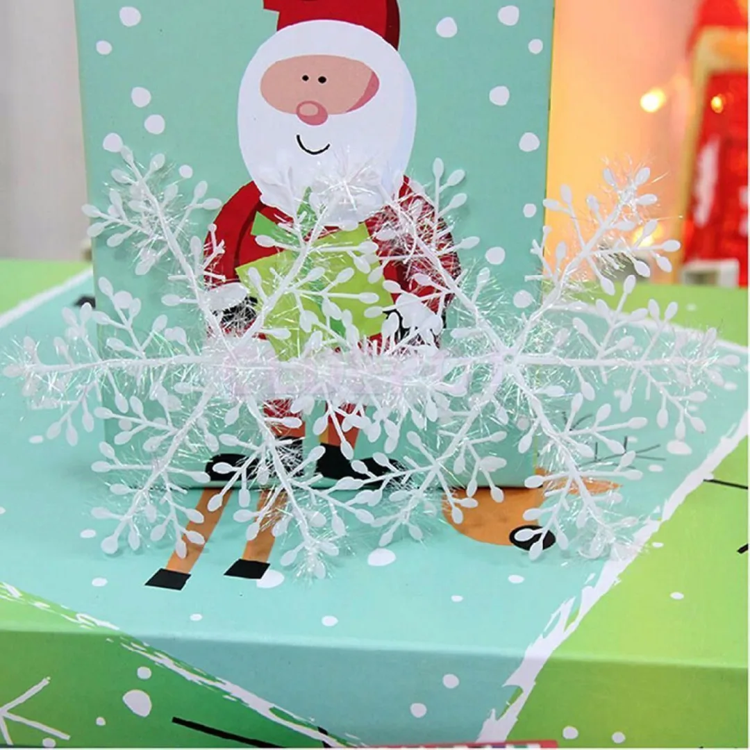 DIY 30/60PCS Classic White Snowflake Ornament Christmas Tree Hanging Decorations