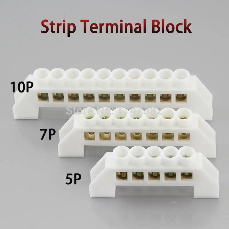 2 шт. белый мост дизайн нулевой линии 5 7 10 позиций медь заземления полосы клеммный блок разъем