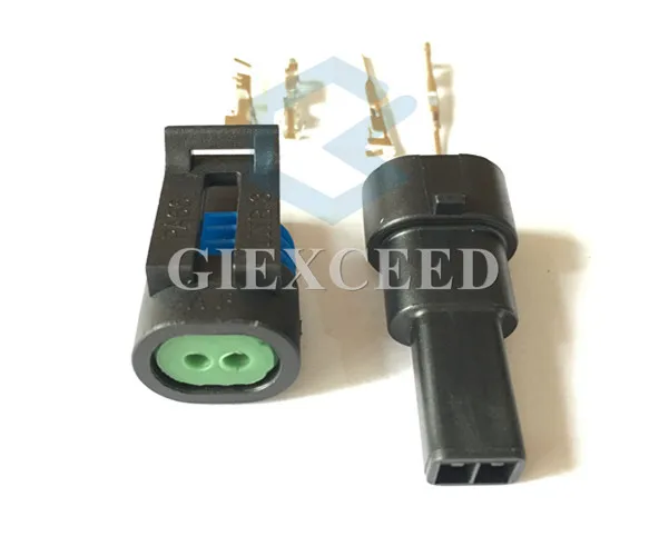 2 комплекта 2 Pin 12162195 12162193 Женский Мужской автомобильный разъем датчика температуры воды разъем для BUICK