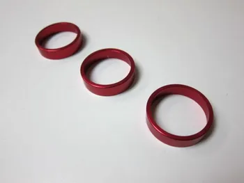 

Aluminium Bezel Set For HVAC Climatronic Dial Button Gloss Red Color For Volkswagen For VW Golf Jetta MK5