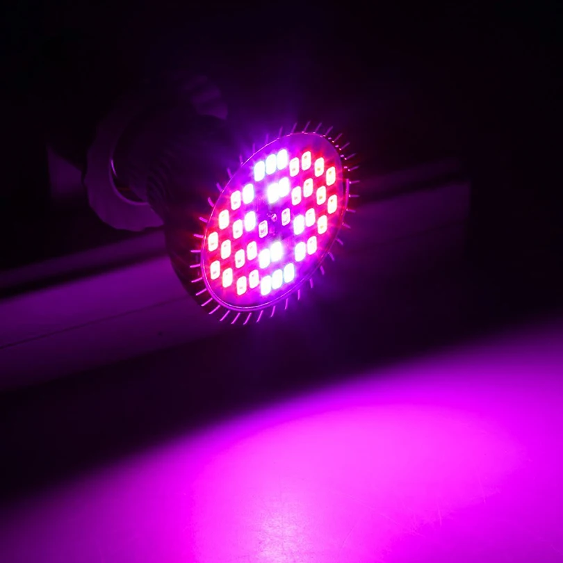 Grnflashin полный спектр E27 18 светодиодный s 28 светодиодный s светодиодный светильник для выращивания сплавов Корпус AC85-265V Светодиодный лампа для цветения растений