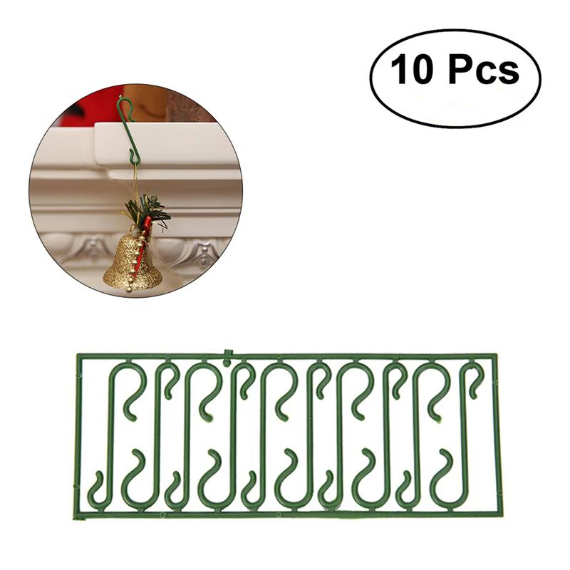 cheap Ornament Hooks Hook S Shaped Hanger Rack For Clothes Key Hat Hanging Household Kitchen Bathroom Storage Rack For Christmas Prop