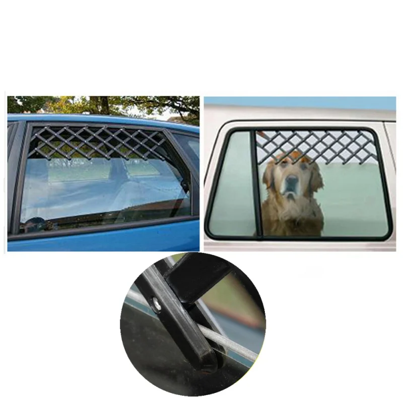 Retractable pet window guardrail Wagon window sash protection net