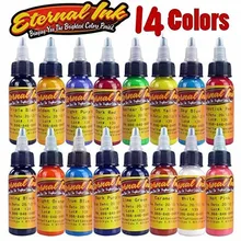 30 мл/бутылка для воды tinta del tatuaje conjunto maquillaje permanente pigmento de arte 14 UNIDS pintura para подводка для глаз de la ceja del